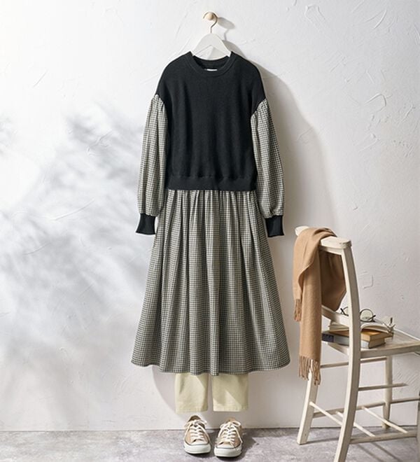 BELLUNA（ベルーナ）の「＜＆ｃｏｃｏｃｈｉ＞チュニックの下にはくゆるパンツ（フルレングスパンツ）」｜詳細画像