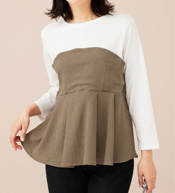 BELLUNA（ベルーナ）の「ビスチェ風ドッキングチュニック（チュニック）」｜詳細画像