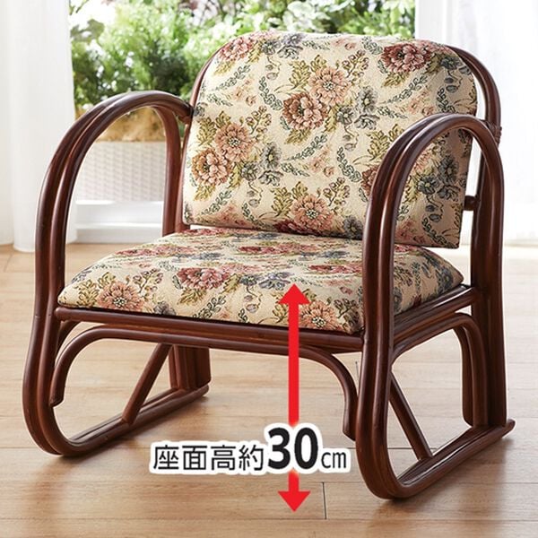 「籐固定式座椅子（椅子・チェア・スツール）」｜詳細画像