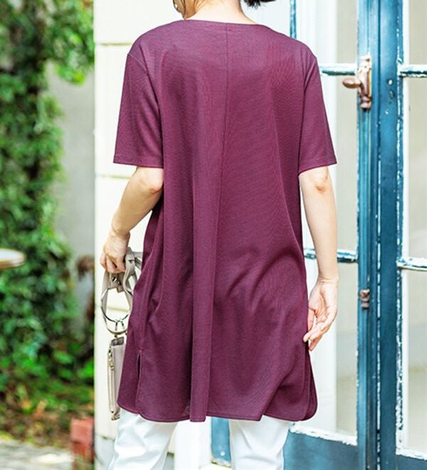 BELLUNA（ベルーナ）の「【接触冷感】かのこ素材タックデザインチュニックワンピース（その他ワンピース）」｜詳細画像