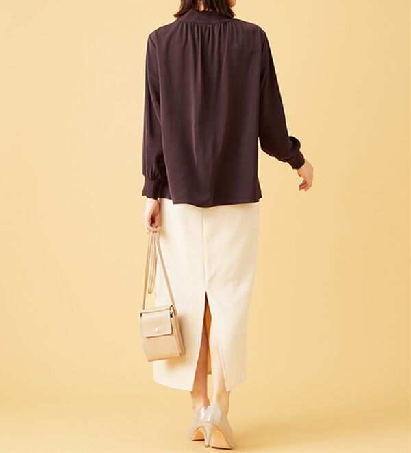 BELLUNA（ベルーナ）の「衿＆袖ニット使い美人顔ブラウス（ブラウス）」｜詳細画像