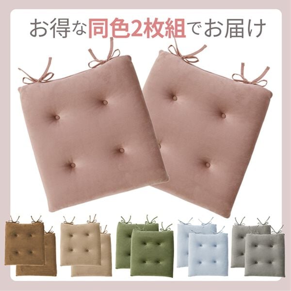 iellio（イエリオ）の「とろけるマイクロシートクッション２枚組＜抗菌防臭機能付＞（クッション・クッションカバー）」｜詳細画像