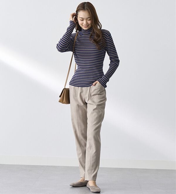 BELLUNA（ベルーナ）の「綿１００％やわらかゆるパンツ（フルレングスパンツ）」｜詳細画像