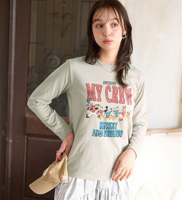 BELLUNA（ベルーナ）の「＜Ｄｉｓｎｅｙ＞【ミッキー＆フレンズ】プリント長袖Ｔシャツ（Tシャツ）」｜詳細画像