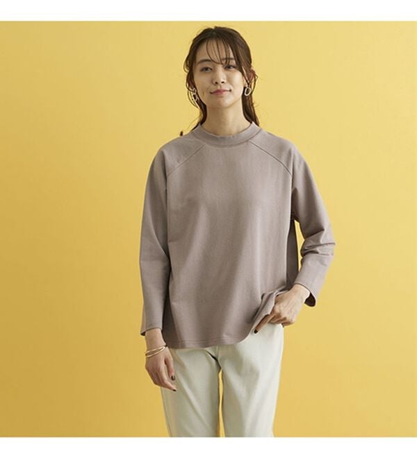 BELLUNA（ベルーナ）の「華奢見せ！しっかり裏毛素材コットン１００％トレーナー（トレーナー・スウェット）」｜詳細画像