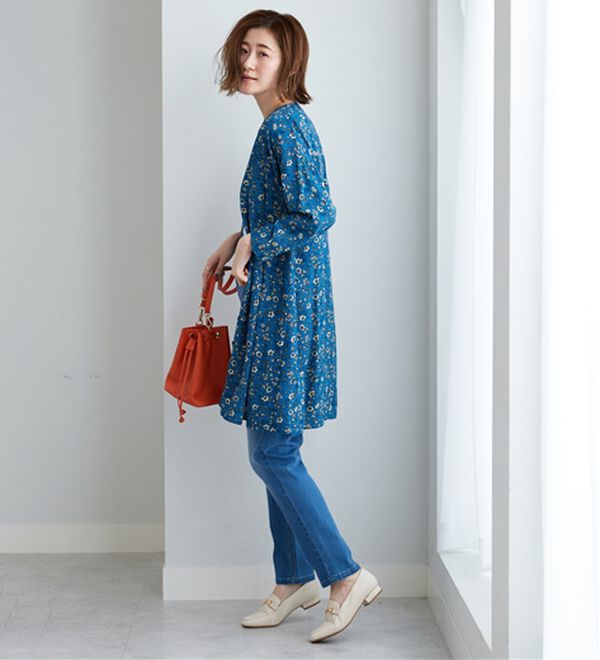 BELLUNA（ベルーナ）の「【接触冷感】レーヨン素材ウエストタック使いワンピース（その他ワンピース）」｜詳細画像