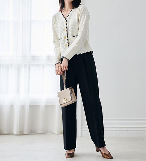 RANAN（ラナン）の「ツイード風配色ニットカーディガン（ニットカーディガン）」｜詳細画像