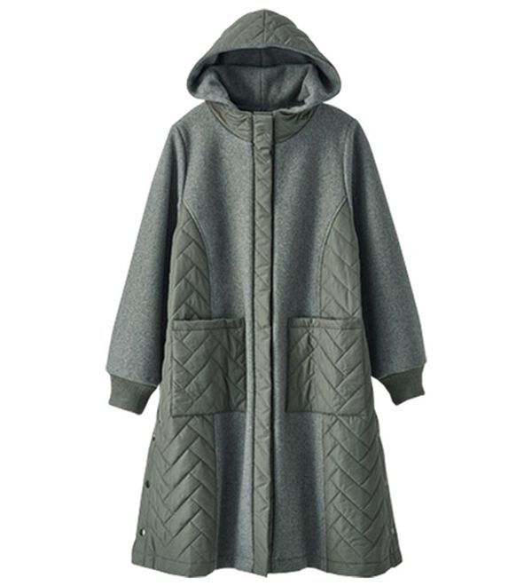 冬のおしゃれを楽しむキルトロングコート - ベルーナ【公式】