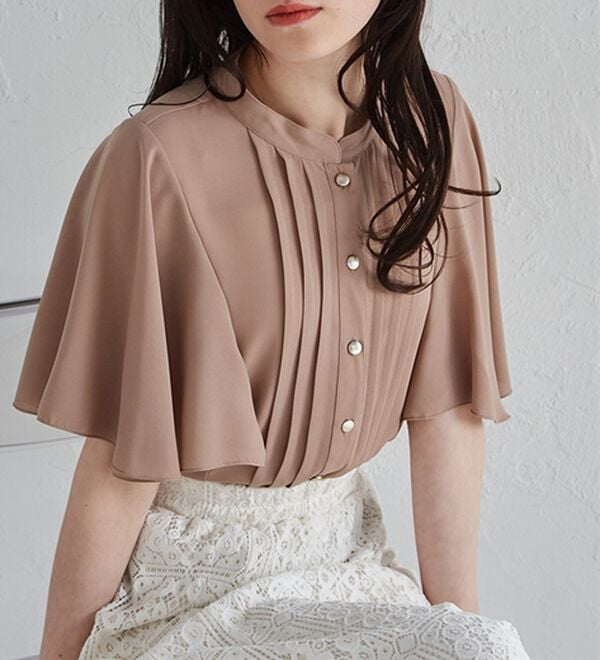 RANAN（ラナン）の「【新色追加】ひんやり！ピンタックフレアー袖ブラウス（ブラウス）」｜詳細画像