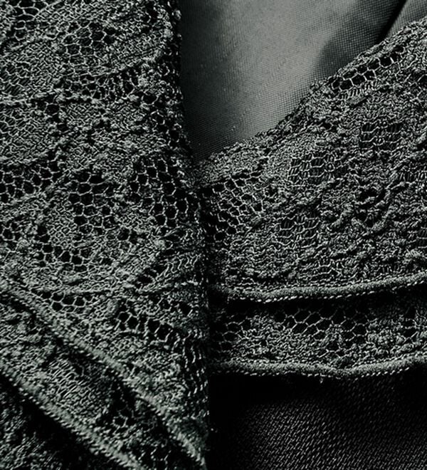 ルフラン（ルフラン）の「レースフリル衿ワンピース（ブラックフォーマル（喪服・礼服））」｜詳細画像