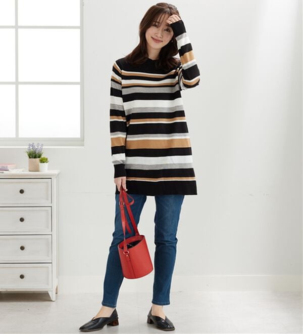 BELLUNA（ベルーナ）の「カシミヤタッチニットチュニック（チュニック）」｜詳細画像