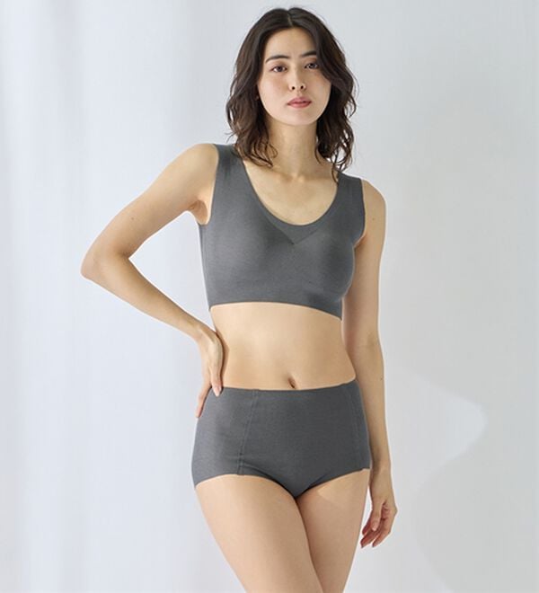 LAVIENNE（ラヴィエンヌ）の「【ノーブラ感覚】締め付けから解放する綿混のスーピタリラックスブラ・ショーツ（別売）（ブラジャー）」｜詳細画像