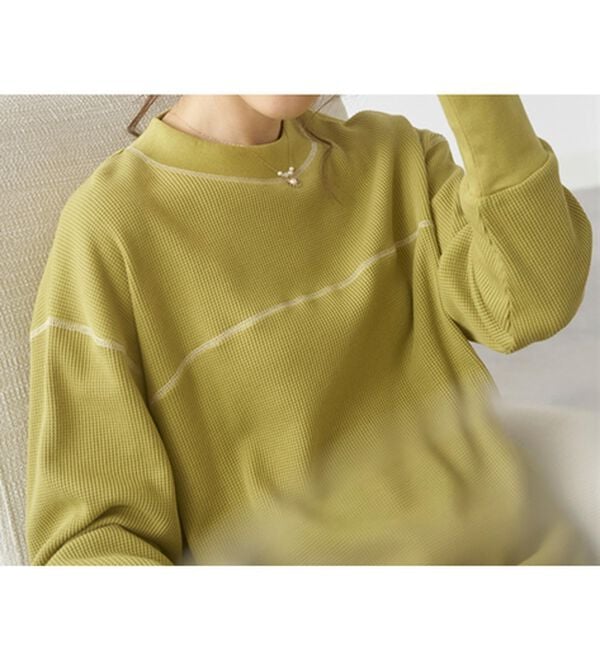 BELLUNA（ベルーナ）の「裏起毛ワッフル素材チュニック（チュニック）」｜詳細画像