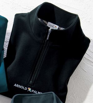 「＜アーノルド　パーマー＞ハーフジップトレーナー（メンズトレーナー）」｜ブラック