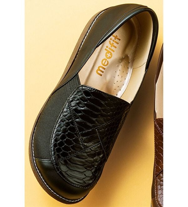 ルフラン（ルフラン）の「外反母趾対応　メディフィット５Ｅゆったりローファーシューズ（ローファー）」｜ブラック