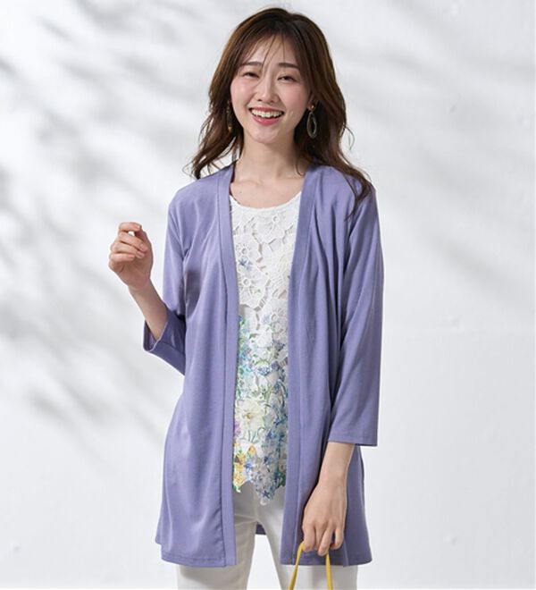 BELLUNA（ベルーナ）の「彩り花柄レースカーディガンアンサンブル（アンサンブル）」｜詳細画像