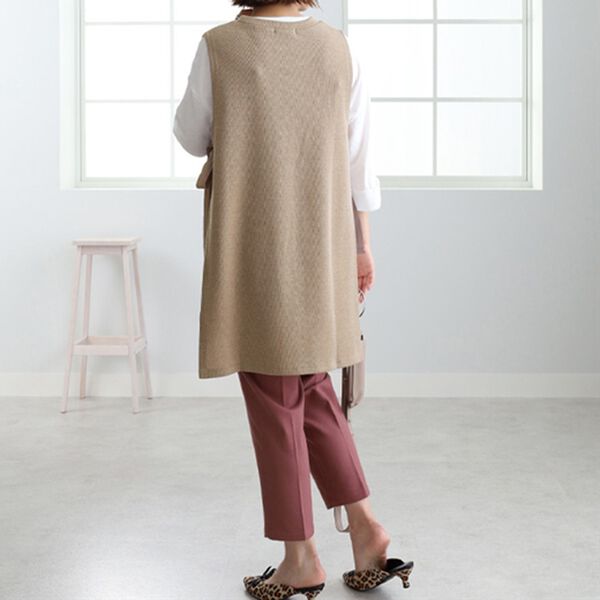 BELLUNA（ベルーナ）の「あぜ素材チュニックベストアンサンブル（チュニック）」｜詳細画像