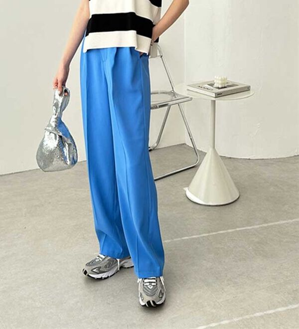 GeeRA（ジーラ）の「ハイウエストスラックスパンツ（ワイドパンツ・ガウチョ）」｜詳細画像