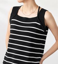 BELLUNA（ベルーナ）の「涼やかニット素材サマ見えタンクトップ（タンクトップ・キャミソール）」