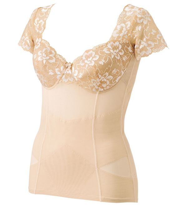 「【２色組】お腹もはみ肉もスッキリボディシェイパー（ボディスーツ・シェイパー）」｜詳細画像