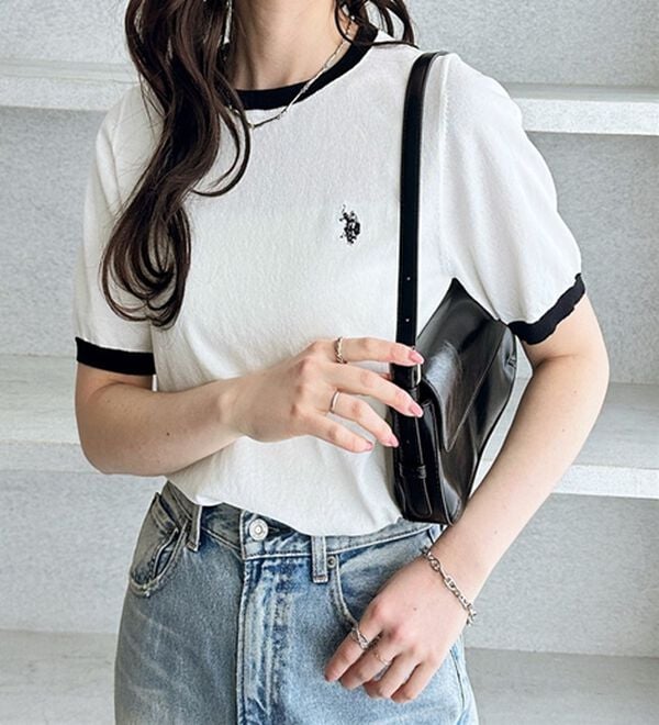 GeeRA（ジーラ）の「【ＵＳ．ＰＯＬＯ．ＡＳＳＮ】配色ニットプルオーバー（ニット・セーター）」｜詳細画像