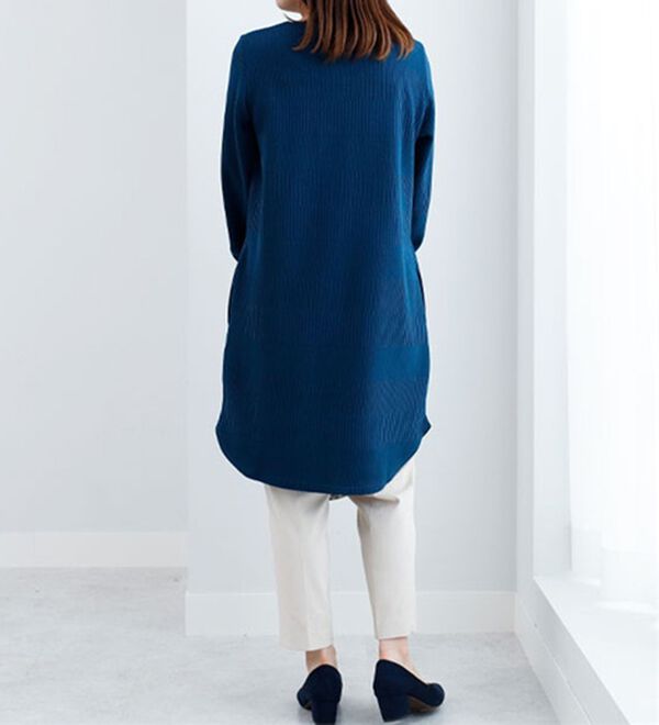 BELLUNA（ベルーナ）の「ボーダージャカード素材チュニックワンピース（チュニック）」｜詳細画像