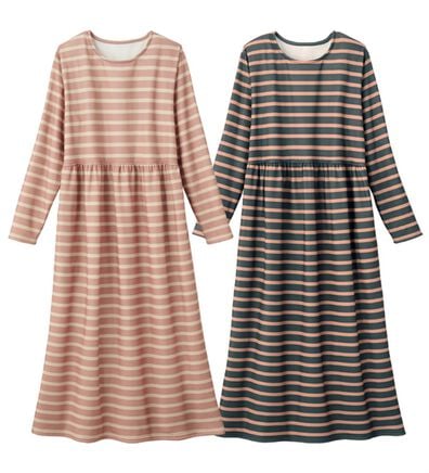 ルフラン（ルフラン）の「【２色組】着心地らくちん裏起毛ワンピ（カットソーワンピース）」