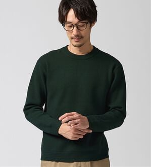 REMEN'S（リメンズ）の「【洗える】やわらかタッチクルーネックセーター（メンズニット・セーター）」｜グリーン