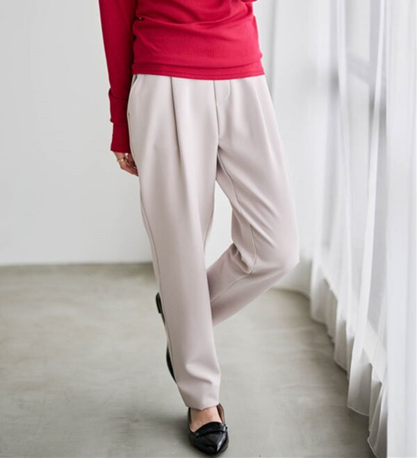 RANAN（ラナン）の「あったか！裏起毛美脚シルエットタックパンツ（フルレングスパンツ）」｜詳細画像