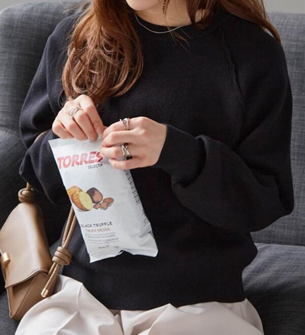 RANAN（ラナン）の「パチパチしにくい！大人のきれいめトレーナーニット（ニット・セーター）」｜詳細画像