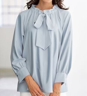 BELLUNA（ベルーナ）の「着脱楽々！フリル衿ボウタイブラウス（ブラウス）」｜詳細画像