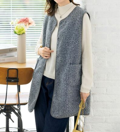 ルフラン（ルフラン）の「軽くて暖か！裏チェックリバーシブルベスト（ベスト）」