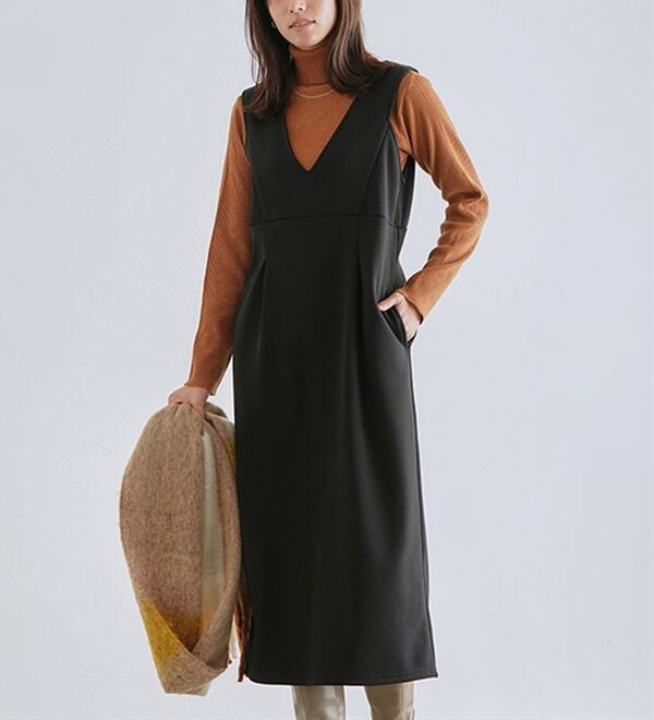 Pierrot（ピエロ）の「ペアスキンベロアジャンパースカート（ジャンパースカート）」｜詳細画像