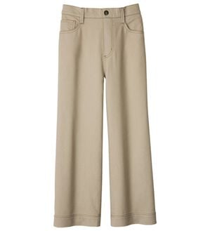 ルフラン（ルフラン）の「通気性抜群！サラサラ軽いデニムパンツ（クロップドパンツ）」｜ベージュ