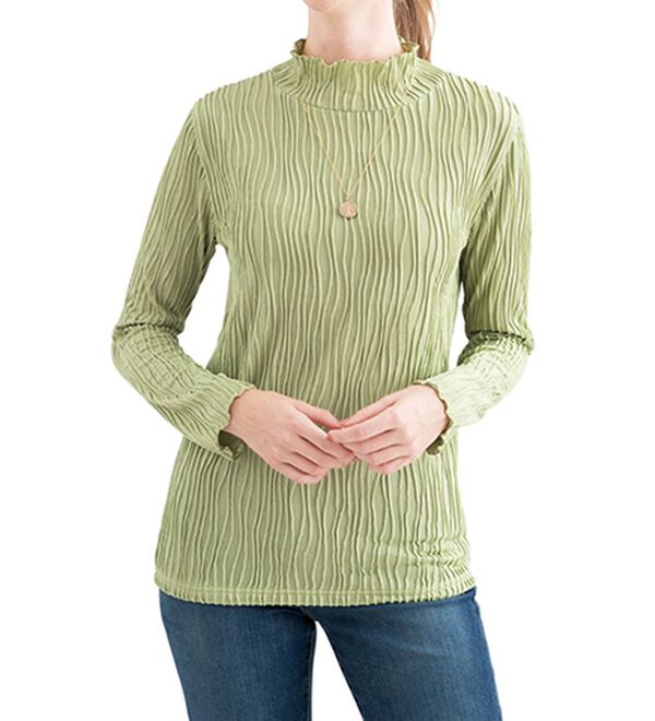 「【３色組】重ね着を楽しむメロウジャカードインナー（肌着・インナーウェア）」｜詳細画像