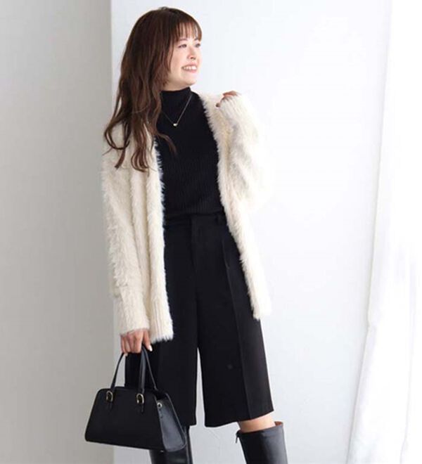 Pierrot（ピエロ）の「着回しストレッチリブハイネックニット（ニット・セーター）」｜詳細画像