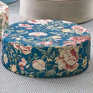 「便利な極厚クッション（クッション・クッションカバー）」｜花柄ネイビー