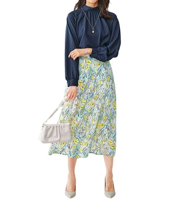 BELLUNA（ベルーナ）の「スタンド衿デザイン上品ブラウス（ブラウス）」｜詳細画像