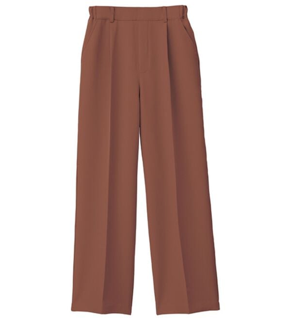 RANAN（ラナン）の「【選べる２丈】機能付！美脚シルエットセンタープレスワイドパンツ（フルレングスパンツ）」｜詳細画像