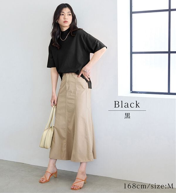 BELLUNA（ベルーナ）の「【選べるデザイン】Ｔシャツが苦手な方に！ひんやり綿混ニットＴ（ニット・セーター）」｜詳細画像