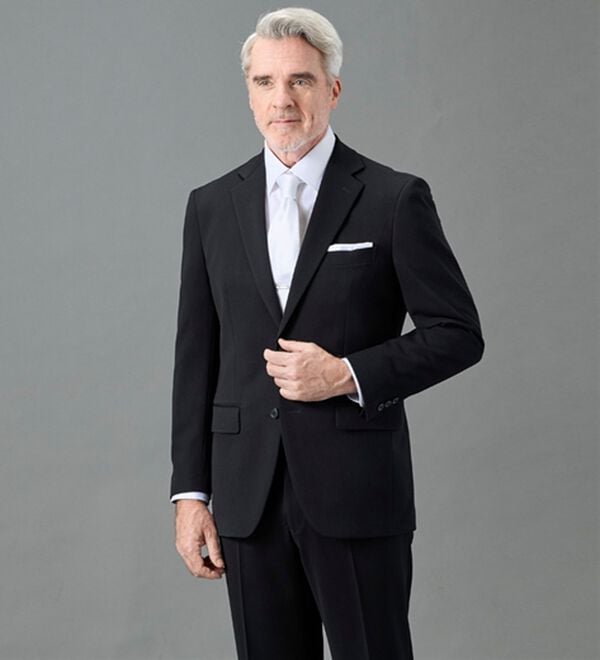 「【２点セット】ルナブラックフォーマルスーツ（ビジネスフォーマル）」｜詳細画像