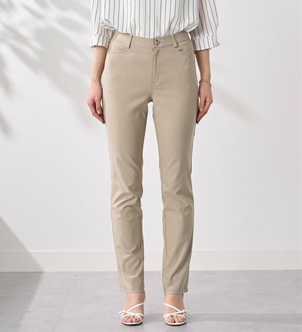 BELLUNA（ベルーナ）の「＜ベルクリーン＞抗菌防臭冷感ストレッチ美脚パンツ（フルレングスパンツ）」｜詳細画像