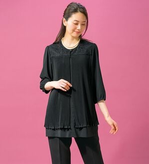 ルフラン（ルフラン）の「レース使いプリーツチュニック（ブラックフォーマル（喪服・礼服））」｜1