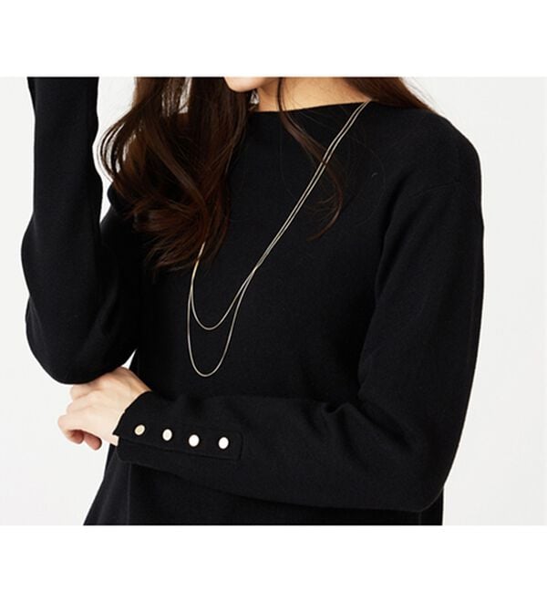 BELLUNA（ベルーナ）の「もちもち袖ボタンニットプルオーバー（ニット・セーター）」｜詳細画像