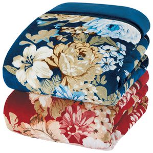 「シンサレート機能わた使用大判衿付毛布布団（毛布・ブランケット）」｜2色組