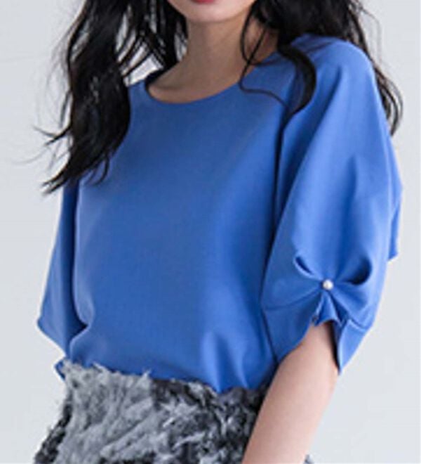 RANAN（ラナン）の「【ひんやり】袖タックデザインきれい見えブラウス（ブラウス）」｜詳細画像