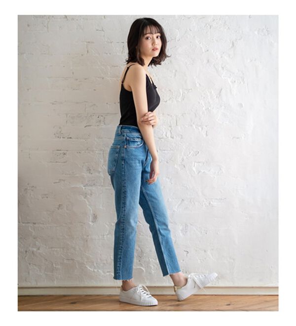 YU'NOW（ユナウ）の「カップ付ランダムリブバックオープンキャミ（ブラトップ・カップ付きインナー）」｜詳細画像