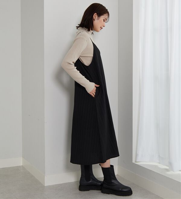 BELLUNA（ベルーナ）の「サラリ楊柳素材ポケット付キャミワンピース（その他ワンピース）」｜詳細画像