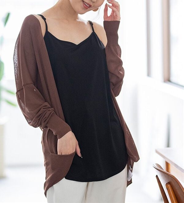 YU'NOW（ユナウ）の「レーヨンブレンド　レイヤードキャミソール（肌着・インナーウェア）」｜詳細画像