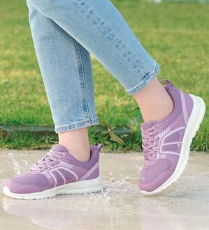 BELLUNA（ベルーナ）の「サッと履ける！防水軽量シューズ（スニーカー）」｜パープル
